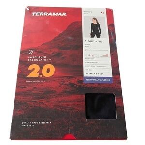 *NWT* Terramar cloud nine black Baselayer Bundle scoop neck UPF 50+